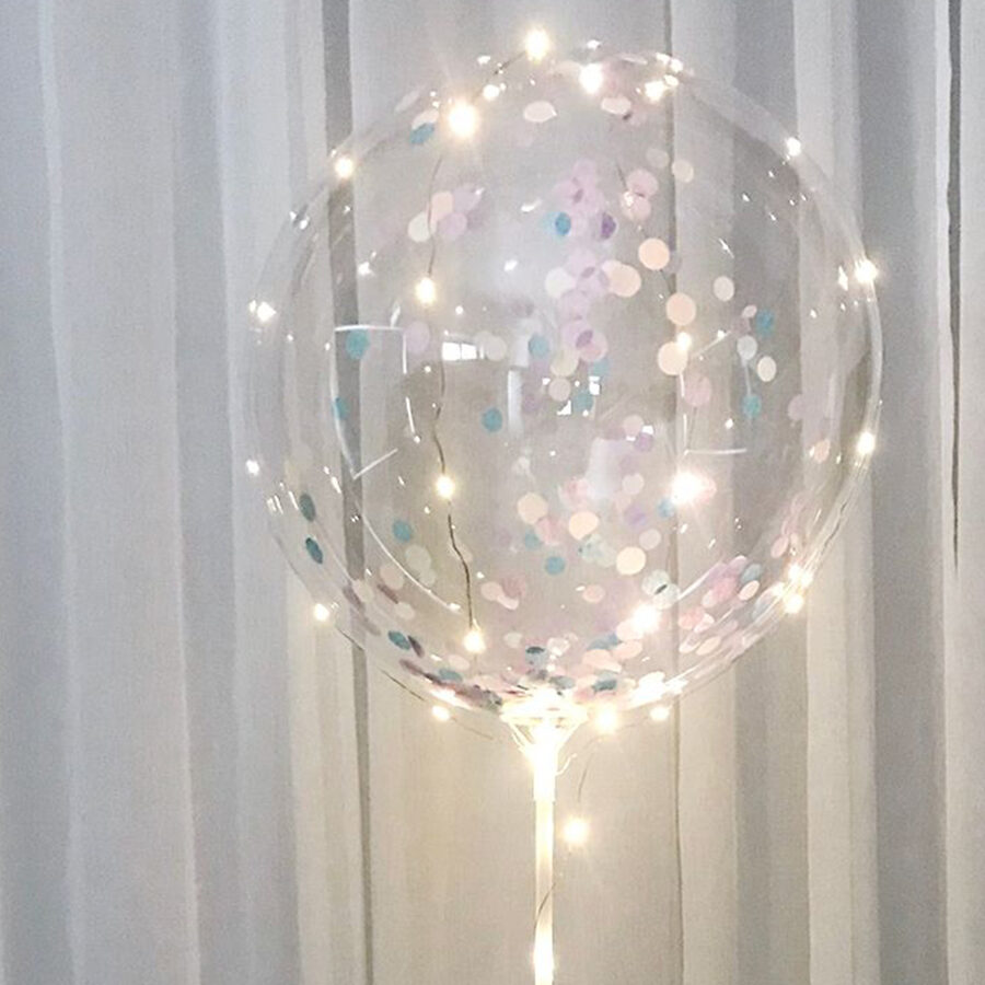 Apaļš caurspīdīgs balons "Kristāls", 50 cm