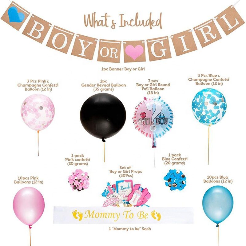 ''Boy or Girl'' balonu komplekts HP-03557